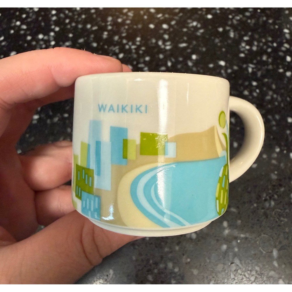 Starbucks Waikiki You Are Here Collection Espresso Mug 2oz 2016 Hawaii Mini Cup